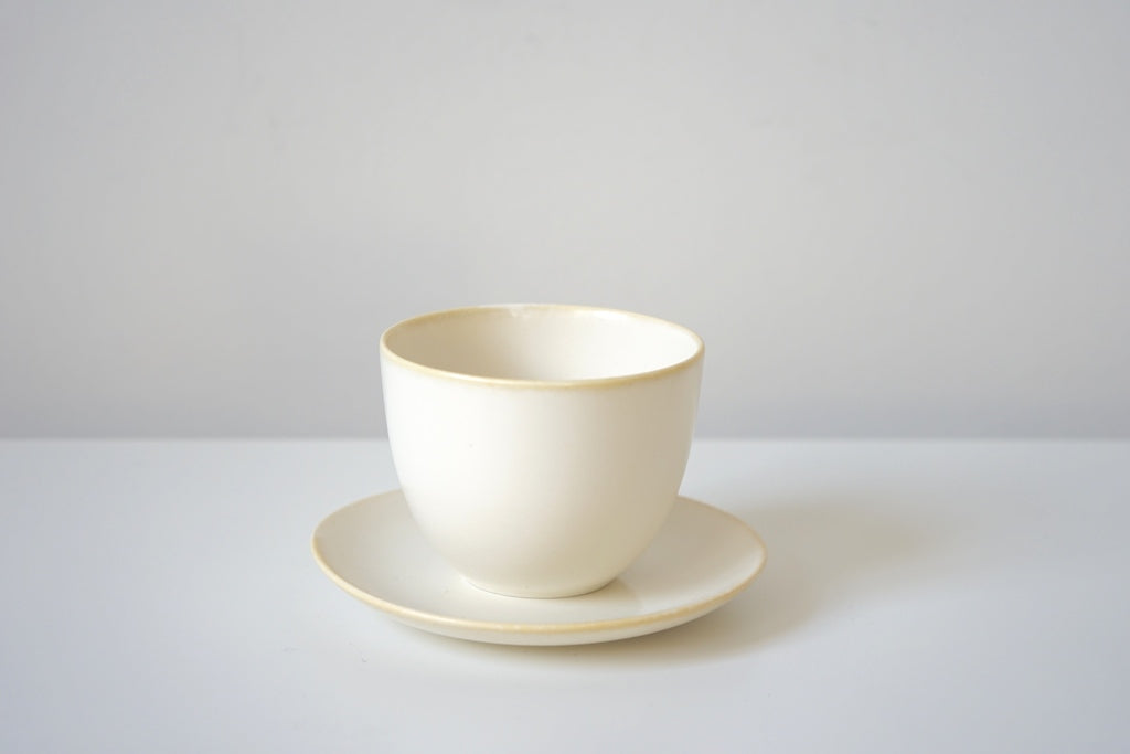 Pebble Cup + Saucer - Winter White